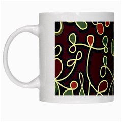 Elegant Decorative Pattern White Mugs by Valentinaart