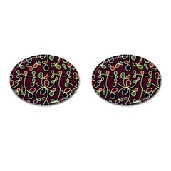 Elegant Decorative Pattern Cufflinks (oval) by Valentinaart