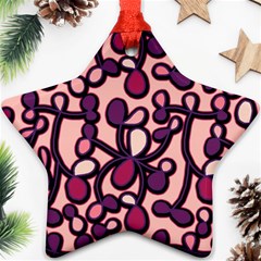 Pink And Purple Pattern Ornament (star)  by Valentinaart