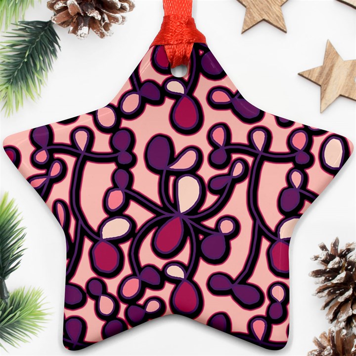 Pink and purple pattern Ornament (Star) 