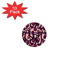 Pink And Purple Pattern 1  Mini Buttons (10 Pack)  by Valentinaart