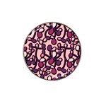 Pink and purple pattern Hat Clip Ball Marker Front