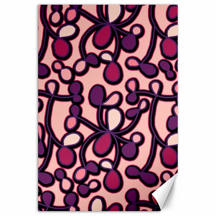 Pink and purple pattern Canvas 20  x 30  