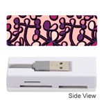 Pink and purple pattern Memory Card Reader (Stick)  Front