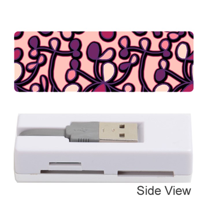 Pink and purple pattern Memory Card Reader (Stick) 