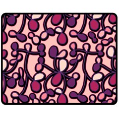 Pink And Purple Pattern Double Sided Fleece Blanket (medium)  by Valentinaart