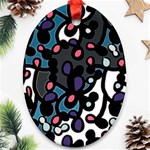 Elegant pattern Oval Ornament (Two Sides) Back