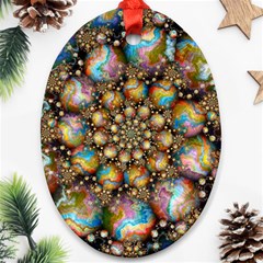 Marbled Spheres Spiral Ornament (oval) 