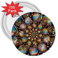 Marbled Spheres Spiral 3  Buttons (100 Pack)  by WolfepawFractals