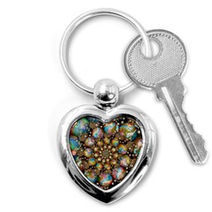 Marbled Spheres Spiral Key Chains (heart)  by WolfepawFractals