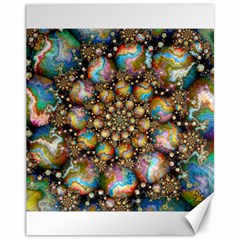 Marbled Spheres Spiral Canvas 11  X 14   by WolfepawFractals