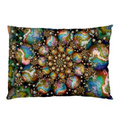 Marbled Spheres Spiral Pillow Case (two Sides) by WolfepawFractals