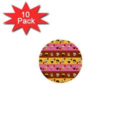 Cupcakes Pattern 1  Mini Buttons (10 Pack)  by Valentinaart