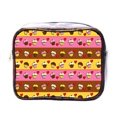 Cupcakes Pattern Mini Toiletries Bags by Valentinaart