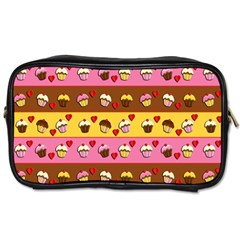 Cupcakes Pattern Toiletries Bags by Valentinaart