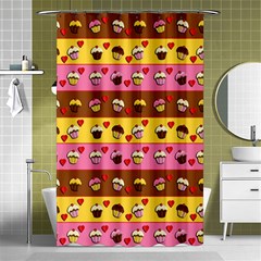 Cupcakes Pattern Shower Curtain 48  X 72  (small)  by Valentinaart