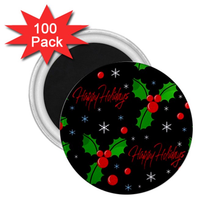 Happy holidays pattern 2.25  Magnets (100 pack) 