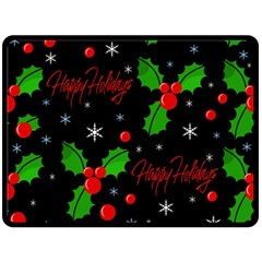 Happy holidays pattern Fleece Blanket (Large) 