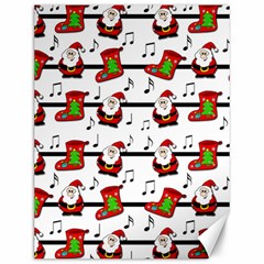 Xmas Song Pattern Canvas 12  X 16   by Valentinaart