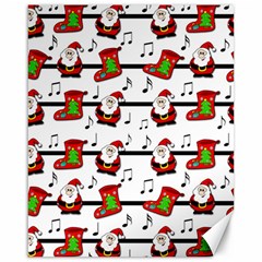 Xmas Song Pattern Canvas 16  X 20   by Valentinaart