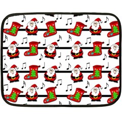 Xmas Song Pattern Fleece Blanket (mini) by Valentinaart