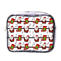 Xmas Song Pattern Mini Toiletries Bags by Valentinaart