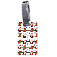 Xmas Song Pattern Luggage Tags (two Sides) by Valentinaart