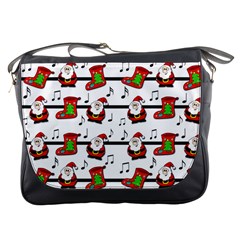 Xmas Song Pattern Messenger Bags by Valentinaart