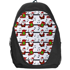 Xmas Song Pattern Backpack Bag by Valentinaart