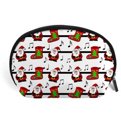 Xmas Song Pattern Accessory Pouches (large)  by Valentinaart