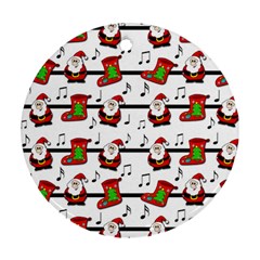 Xmas Song Pattern Ornament (round) 