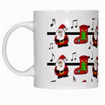 Xmas song pattern White Mugs Left