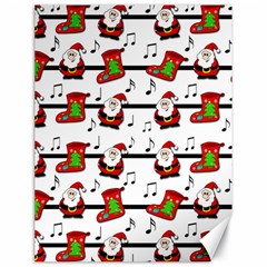 Xmas Song Pattern Canvas 18  X 24   by Valentinaart