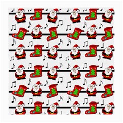 Xmas Song Pattern Medium Glasses Cloth (2-side) by Valentinaart