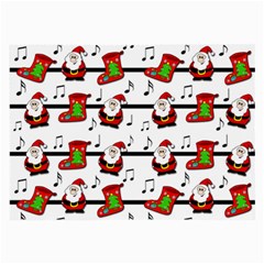 Xmas Song Pattern Large Glasses Cloth (2-side) by Valentinaart