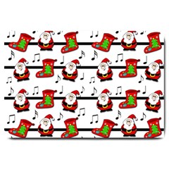 Xmas Song Pattern Large Doormat  by Valentinaart