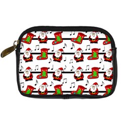 Xmas Song Pattern Digital Camera Cases by Valentinaart