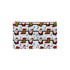 Xmas Song Pattern Cosmetic Bag (small)  by Valentinaart