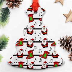 Xmas Song Pattern Christmas Tree Ornament (2 Sides) by Valentinaart