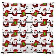 Xmas Song Pattern Large Cushion Case (two Sides) by Valentinaart