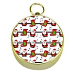 Xmas song pattern Gold Compasses Front