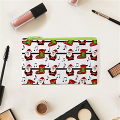 Xmas Song Pattern Cosmetic Bag (xs) by Valentinaart