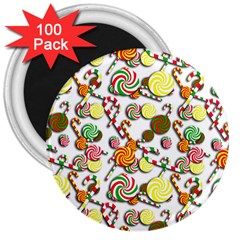 Xmas Candy Pattern 3  Magnets (100 Pack) by Valentinaart