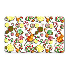 Xmas Candy Pattern Magnet (rectangular) by Valentinaart