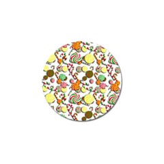 Xmas Candy Pattern Golf Ball Marker by Valentinaart