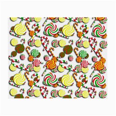 Xmas Candy Pattern Small Glasses Cloth (2-side) by Valentinaart