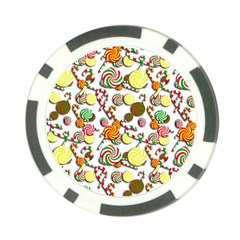 Xmas Candy Pattern Poker Chip Card Guards by Valentinaart