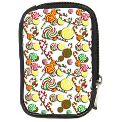 Xmas Candy Pattern Compact Camera Cases by Valentinaart