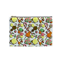 Xmas Candy Pattern Cosmetic Bag (medium)  by Valentinaart