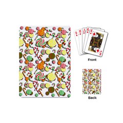 Xmas Candy Pattern Playing Cards (mini)  by Valentinaart